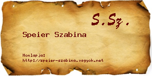 Speier Szabina névjegykártya