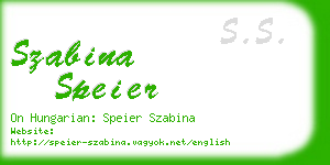 szabina speier business card